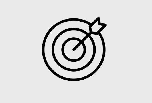 Icon of a target representing clients goals