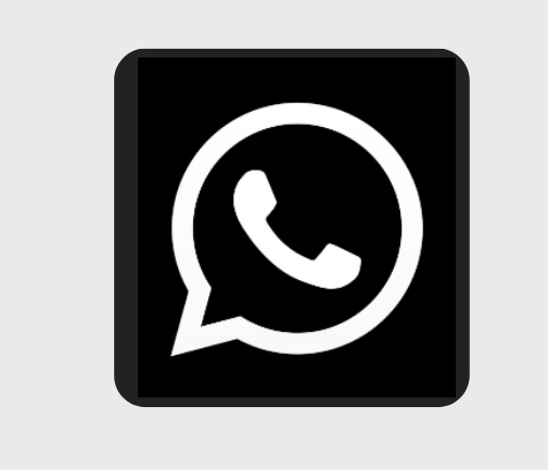 WhatsApp Icon Black and white